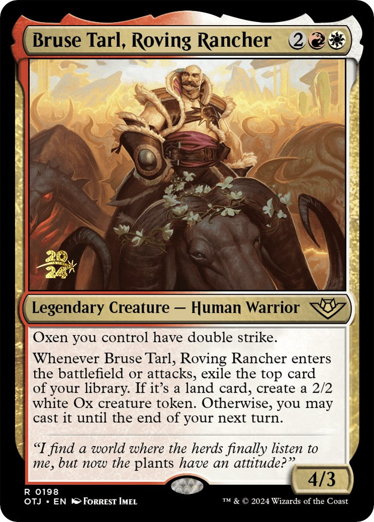 Bruse Tarl, Roving Rancher [Outlaws of Thunder Junction Prerelease Promos] | Cards and Coasters CA