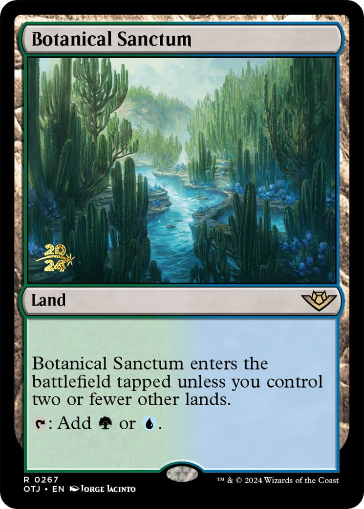 Botanical Sanctum (OTJ) [Outlaws of Thunder Junction Prerelease Promos] | Cards and Coasters CA