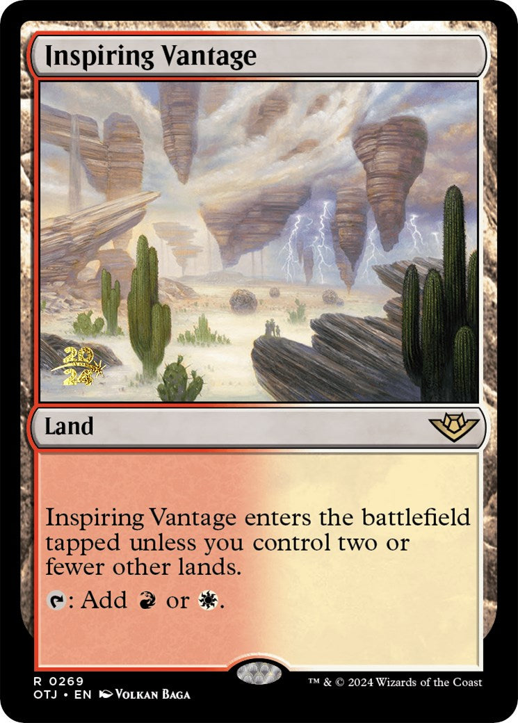 Inspiring Vantage (OTJ) [Outlaws of Thunder Junction Prerelease Promos] | Cards and Coasters CA