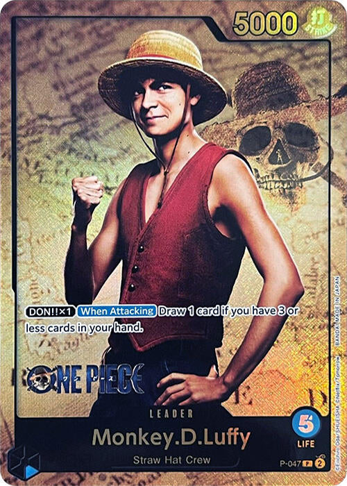 Monkey.D.Luffy (P-047) [Live Action Edition] | Cards and Coasters CA