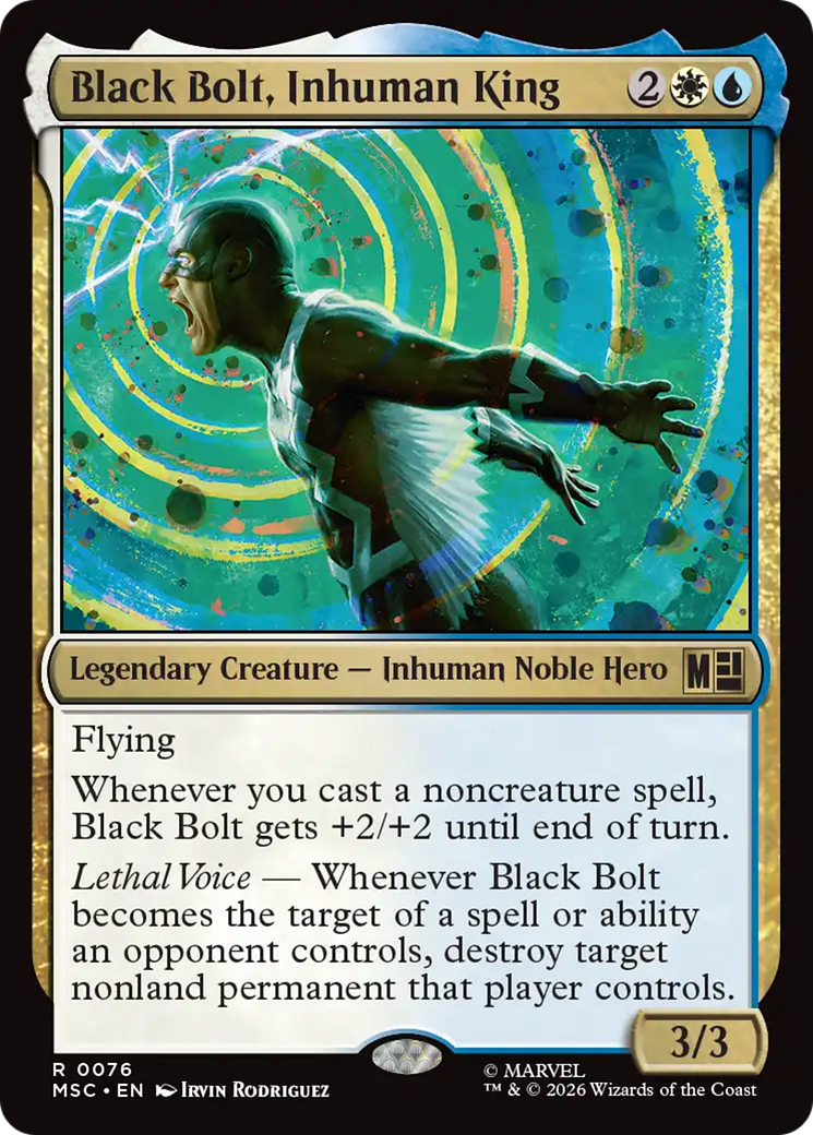 Black Bolt, Inhuman King (Surge Foil) [Marvel Super Heroes Commander] | Cards and Coasters CA