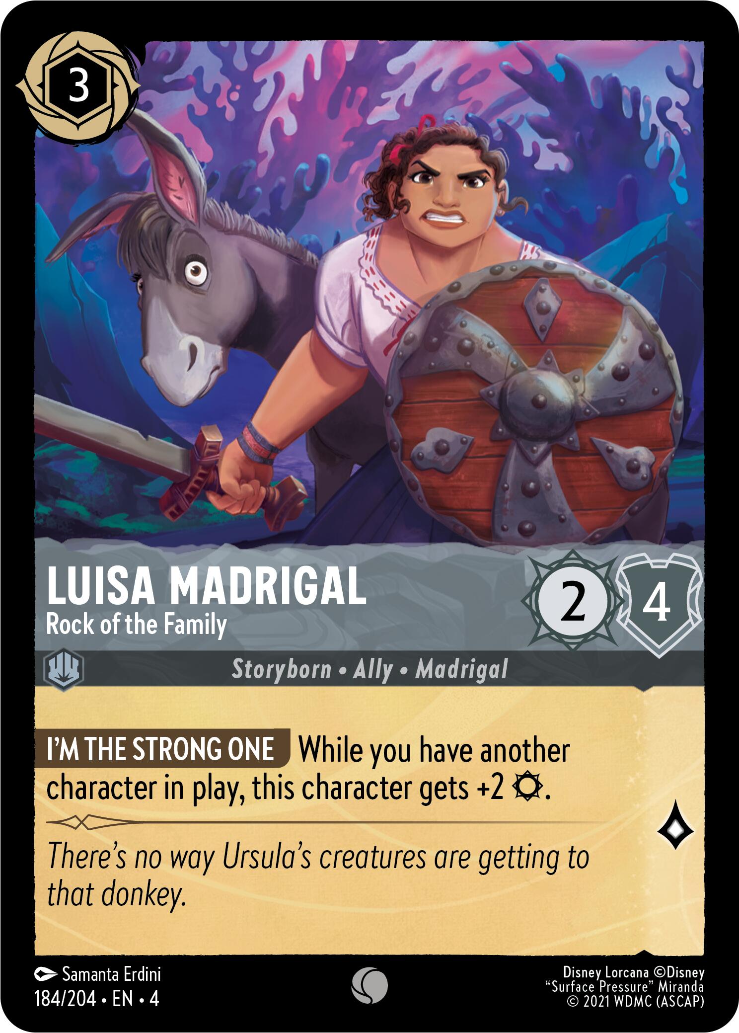 Luisa Madrigal - Rock of the Family (184/204) [Ursula's Return] | Cards and Coasters CA