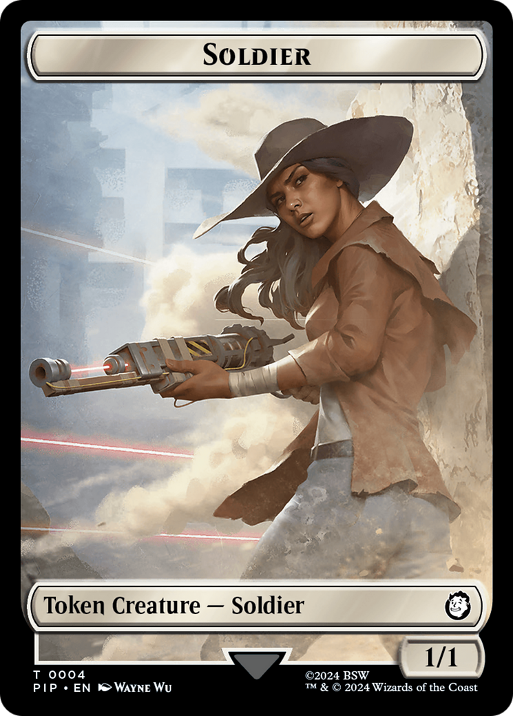 Energy Reserve // Soldier (0004) Double-Sided Token [Fallout Tokens] | Cards and Coasters CA