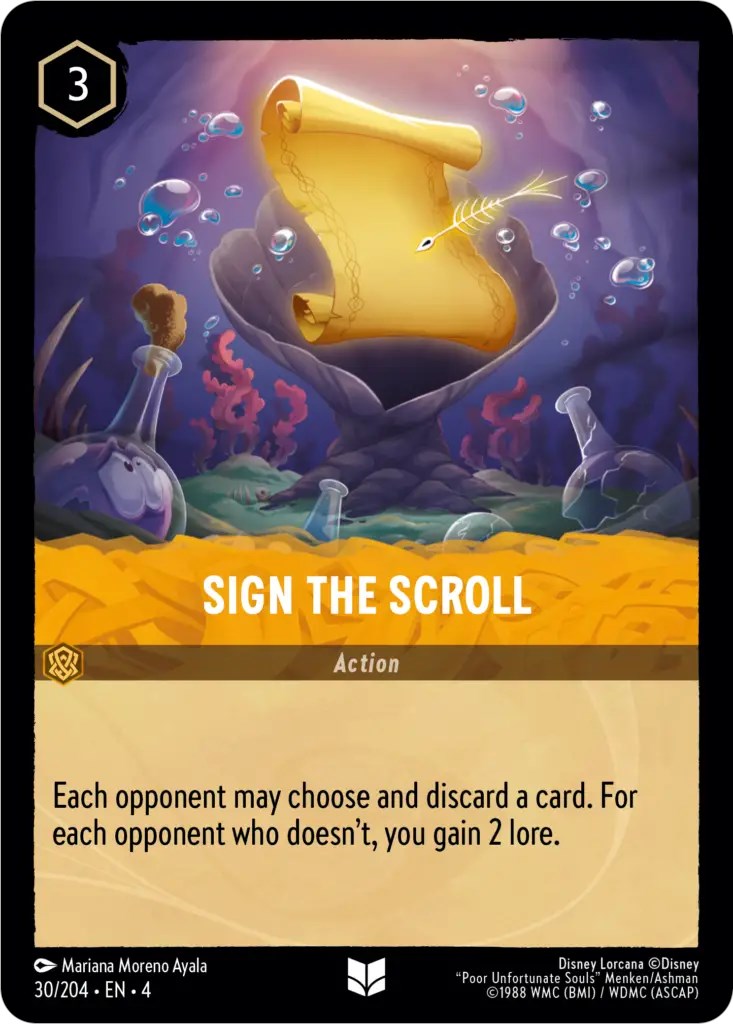 Sign the Scroll (30/204) [Ursula's Return] | Cards and Coasters CA