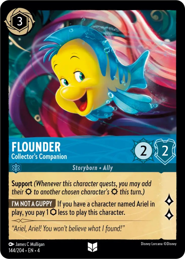 Flounder - Collector's Companion (144/204) [Ursula's Return] | Cards and Coasters CA