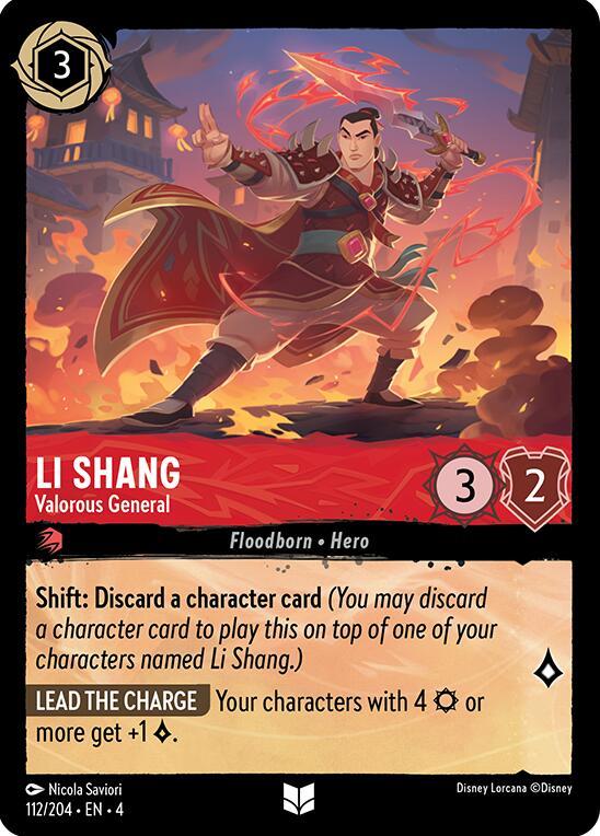 Li Shang - Valorous General (112/204) [Ursula's Return] | Cards and Coasters CA