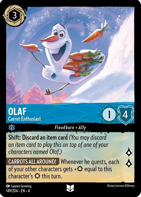 Olaf - Carrot Enthusiast (149/204) [Ursula's Return] | Cards and Coasters CA