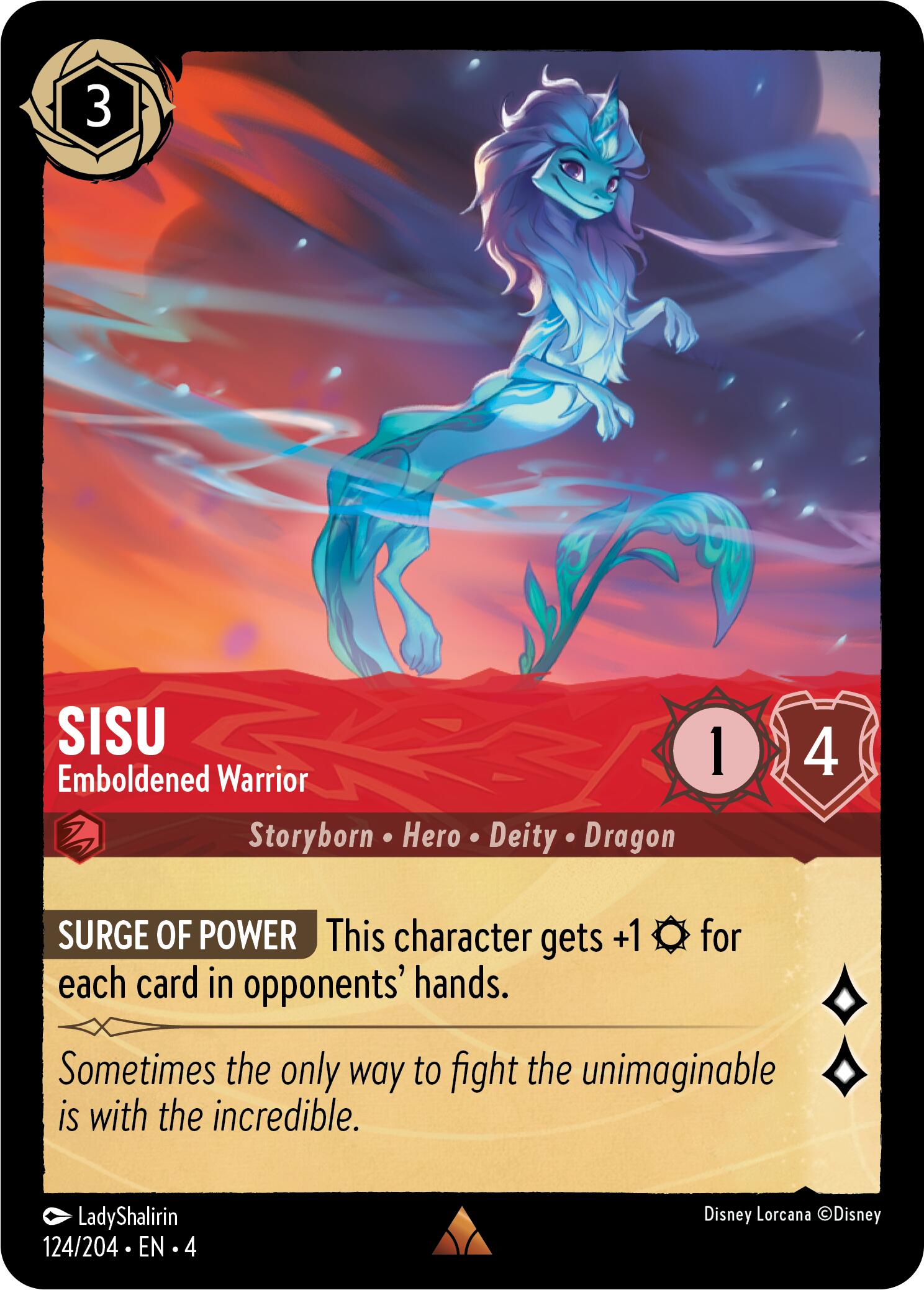Sisu - Emboldened Warrior (124/204) [Ursula's Return] | Cards and Coasters CA