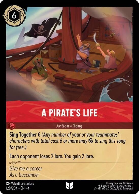 A Pirate's Life (128/204) [Ursula's Return] | Cards and Coasters CA
