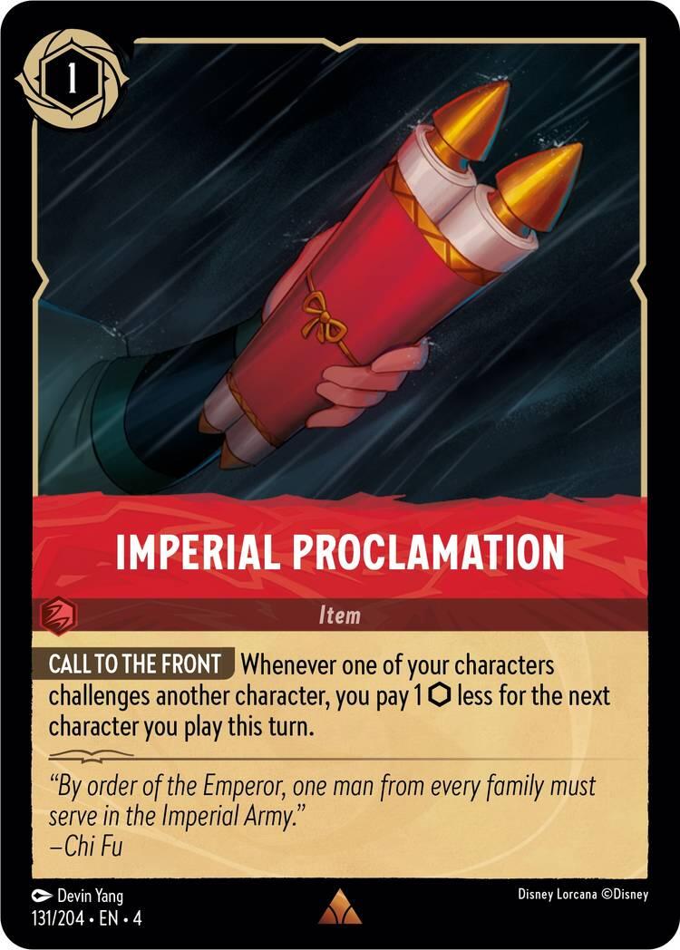 Imperial Proclamation (131/204) [Ursula's Return] | Cards and Coasters CA