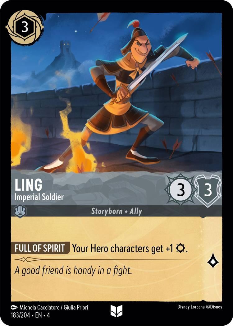 Ling - Imperial Soldier (183/204) [Ursula's Return] | Cards and Coasters CA