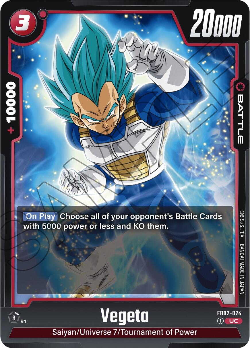 Vegeta (FB02-024) [Blazing Aura] | Cards and Coasters CA