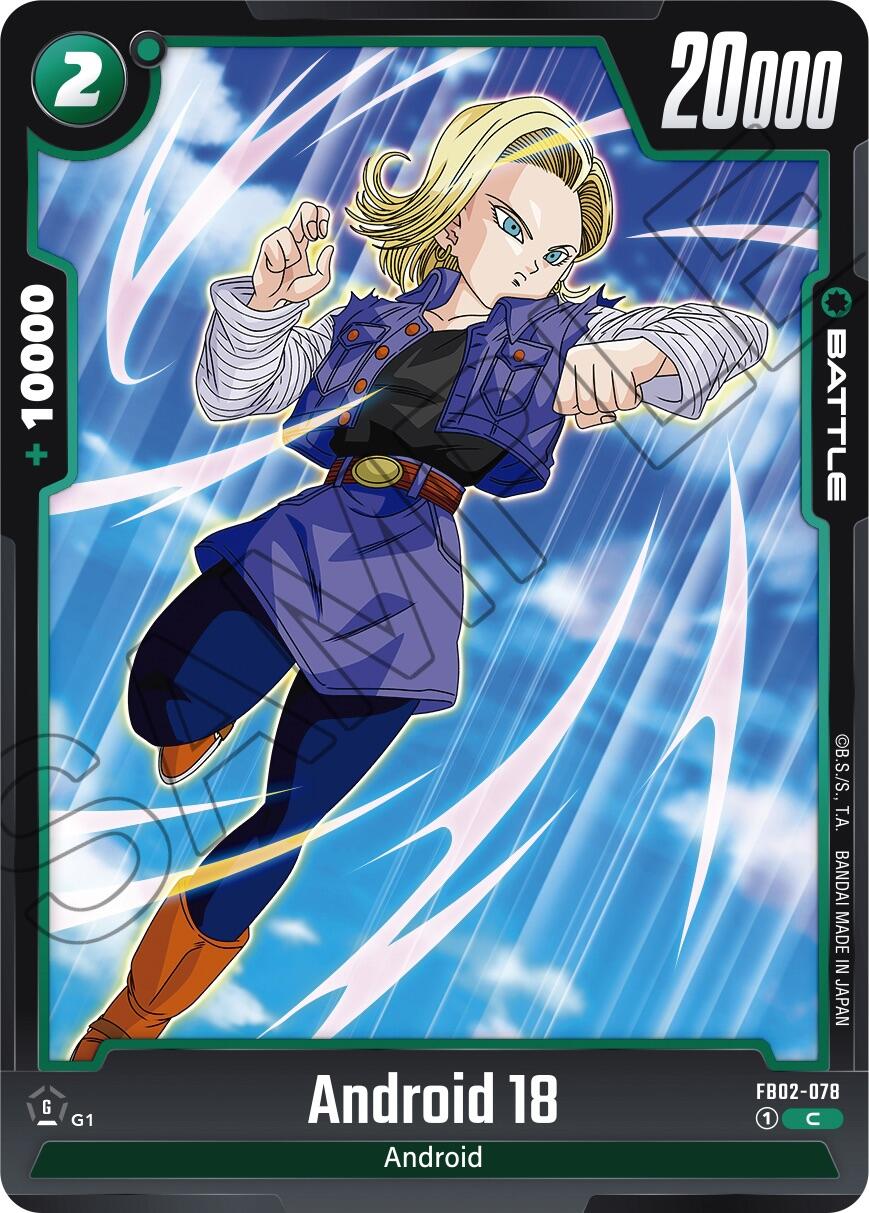 Android 18 (FB02-078) [Blazing Aura] | Cards and Coasters CA