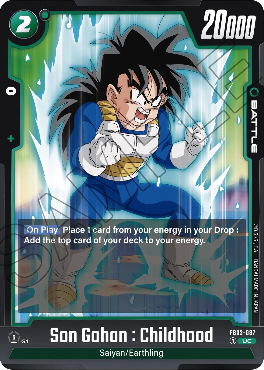 Son Gohan : Childhood (FB02-087) [Blazing Aura] | Cards and Coasters CA