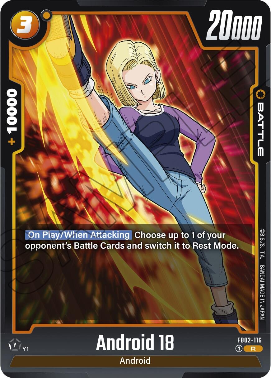 Android 18 (FB02-116) [Blazing Aura] | Cards and Coasters CA