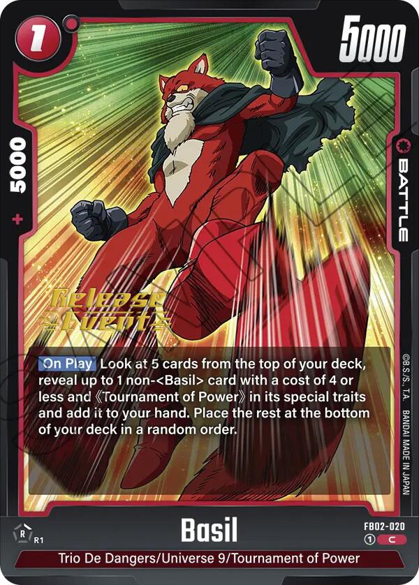 Basil [Blazing Aura Pre-Release Cards] | Cards and Coasters CA