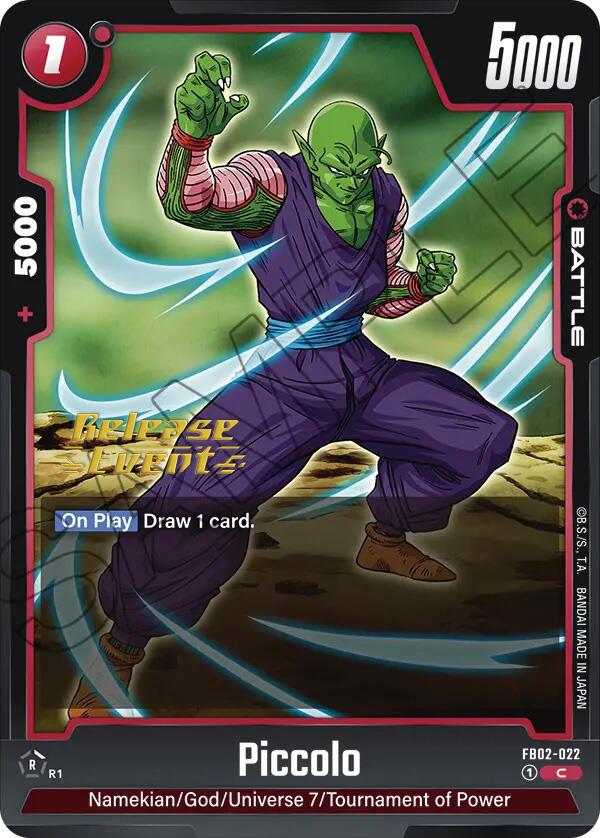 Piccolo (FB02-022) [Blazing Aura Pre-Release Cards] | Cards and Coasters CA