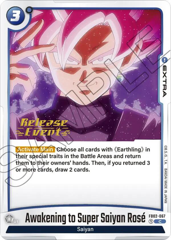 Awakening to Super Saiyan Rose [Blazing Aura Pre-Release Cards] | Cards and Coasters CA