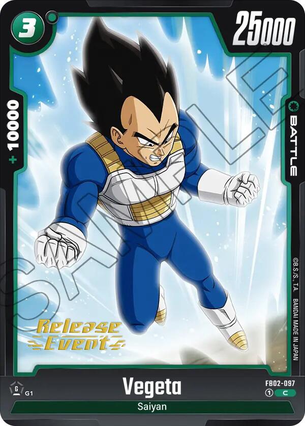 Vegeta (FB02-097) [Blazing Aura Pre-Release Cards] | Cards and Coasters CA