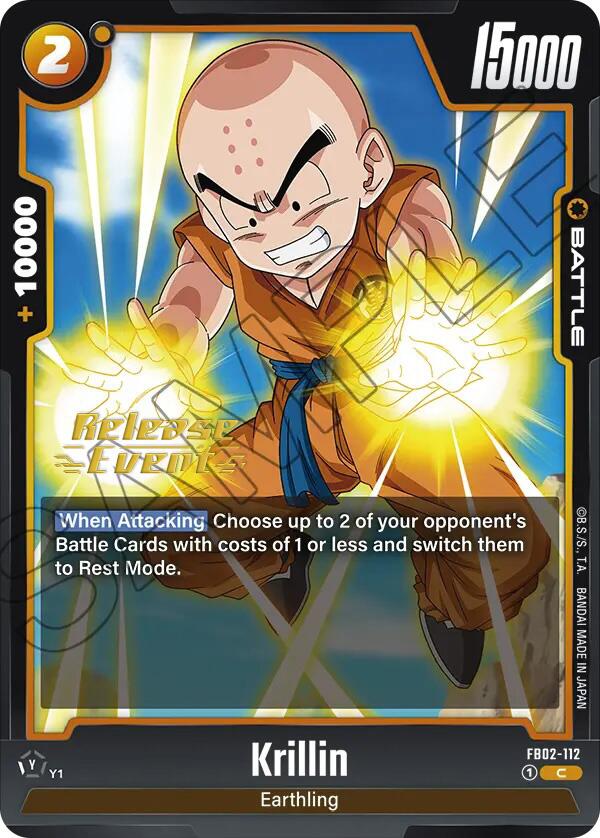 Krillin (FB02-112) [Blazing Aura Pre-Release Cards] | Cards and Coasters CA