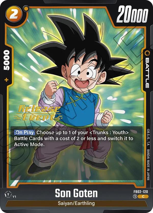 Son Goten (FB02-120) [Blazing Aura Pre-Release Cards] | Cards and Coasters CA