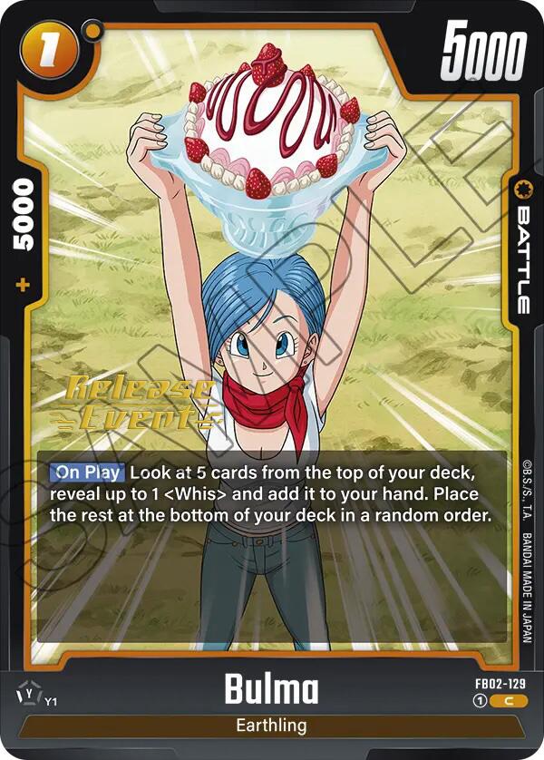 Bulma (FB02-129) [Blazing Aura Pre-Release Cards] | Cards and Coasters CA