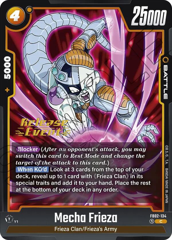 Mecha Frieza [Blazing Aura Pre-Release Cards] | Cards and Coasters CA