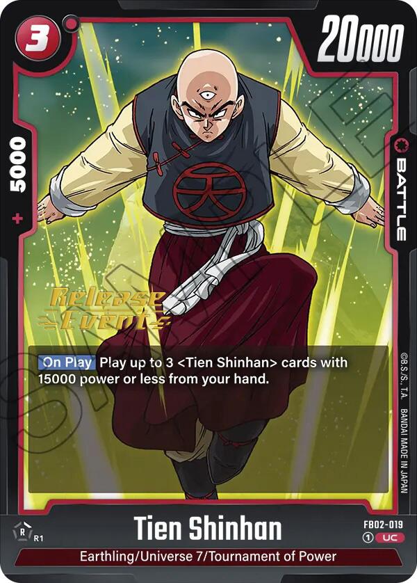 Tien Shinhan (FB02-019) [Blazing Aura Pre-Release Cards] | Cards and Coasters CA