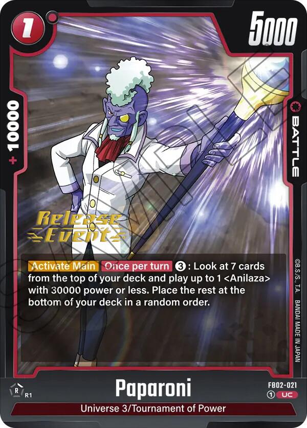 Paparoni [Blazing Aura Pre-Release Cards] | Cards and Coasters CA
