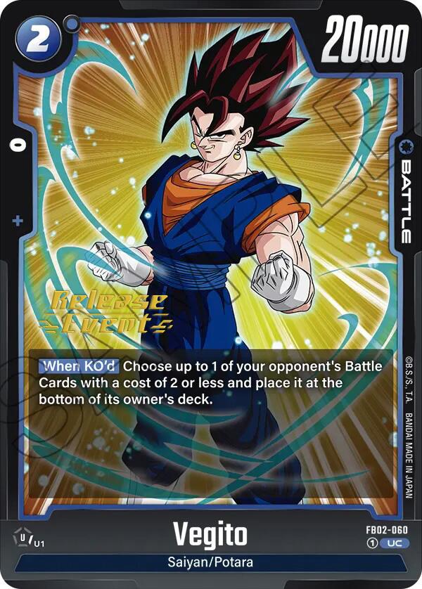 Vegito (FB02-060) [Blazing Aura Pre-Release Cards] | Cards and Coasters CA