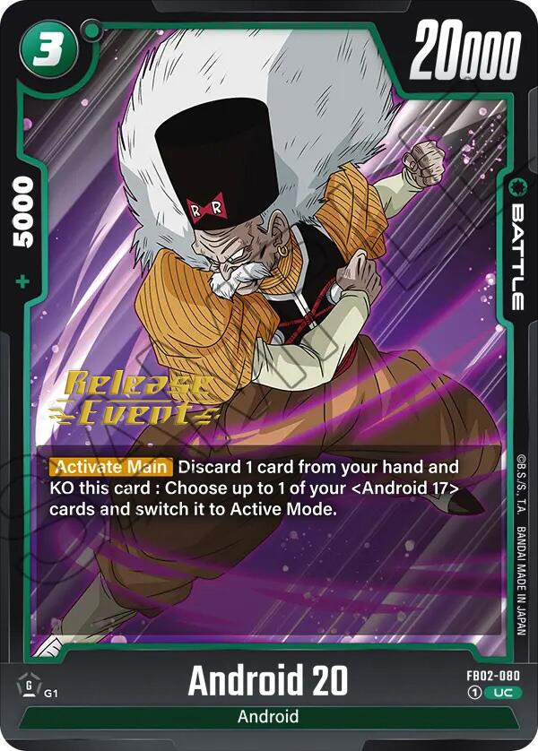 Android 20 [Blazing Aura Pre-Release Cards] | Cards and Coasters CA