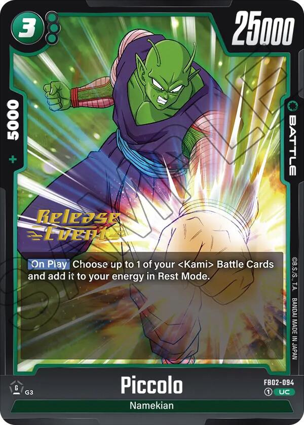 Piccolo (FB02-094) [Blazing Aura Pre-Release Cards] | Cards and Coasters CA