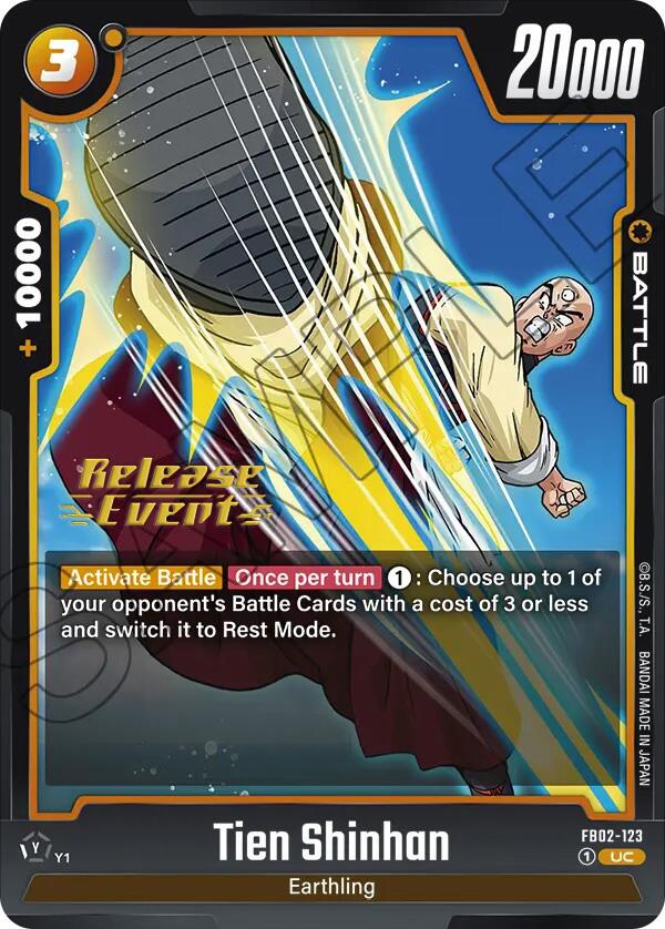 Tien Shinhan (FB02-123) [Blazing Aura Pre-Release Cards] | Cards and Coasters CA