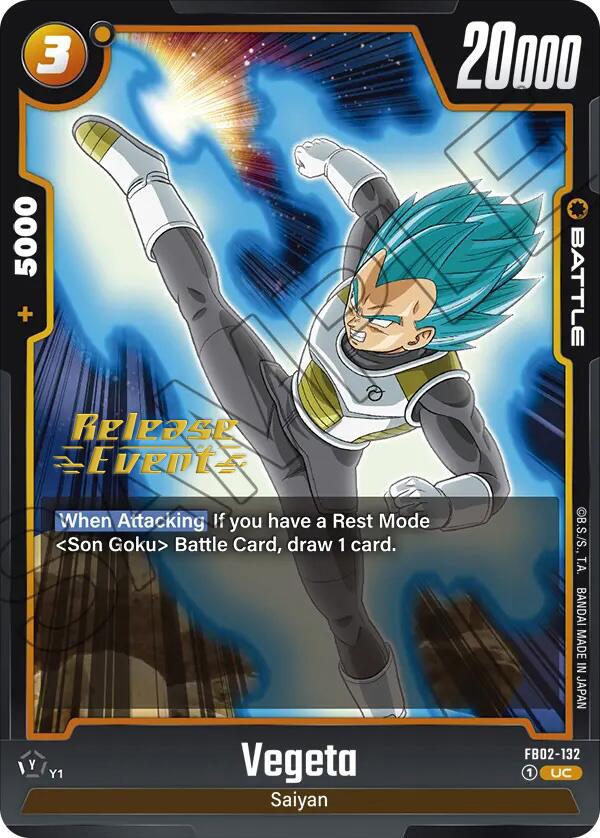 Vegeta (FB02-132) [Blazing Aura Pre-Release Cards] | Cards and Coasters CA