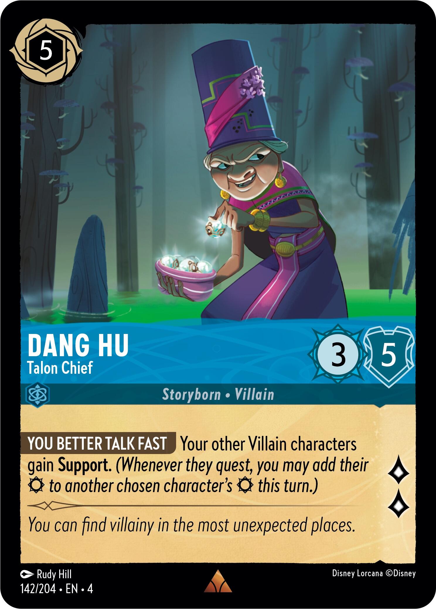 Dang Hu - Talon Chief (142/204) [Ursula's Return] | Cards and Coasters CA