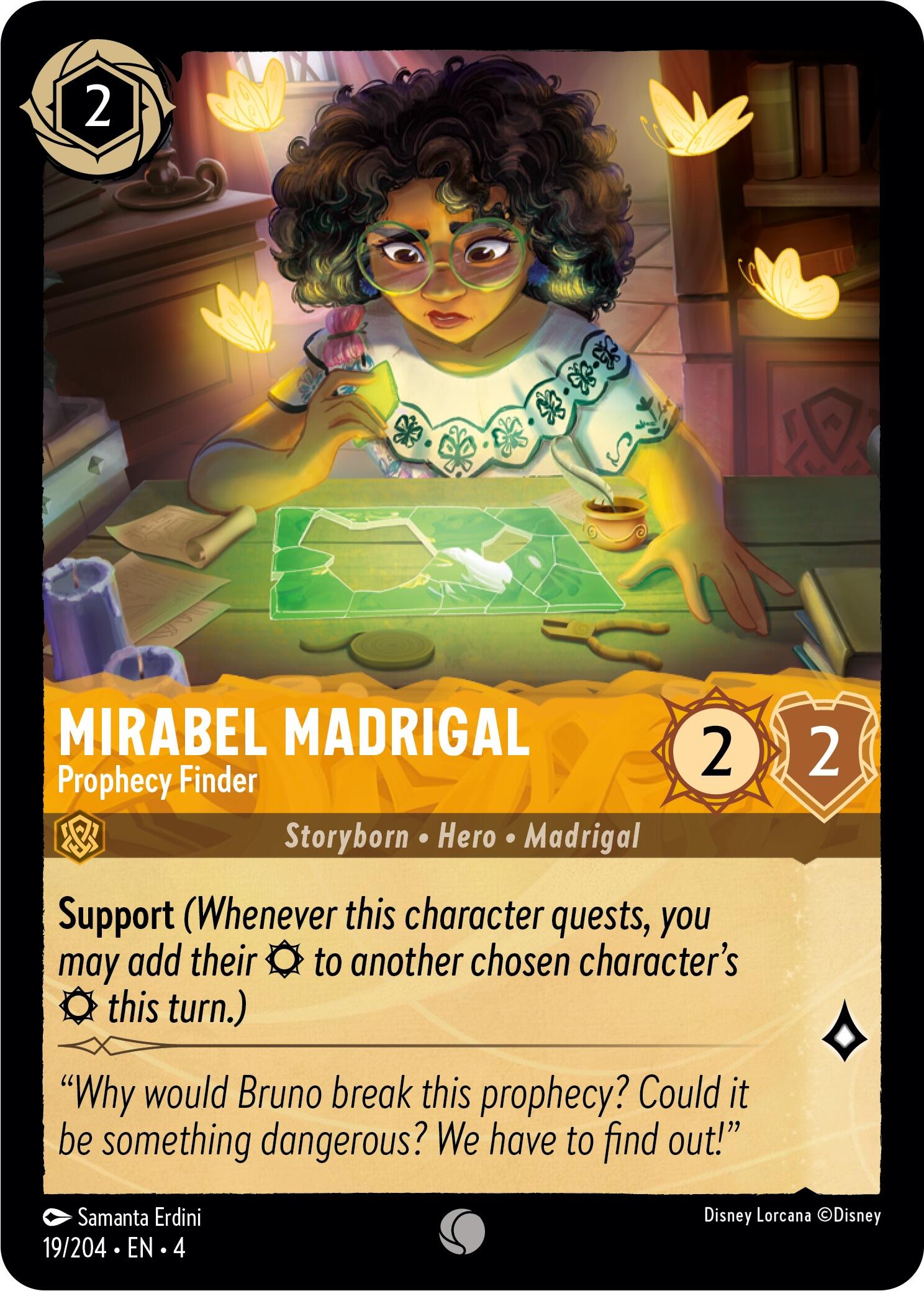 Mirabel Madrigal - Prophecy Finder (19/204) [Ursula's Return] | Cards and Coasters CA