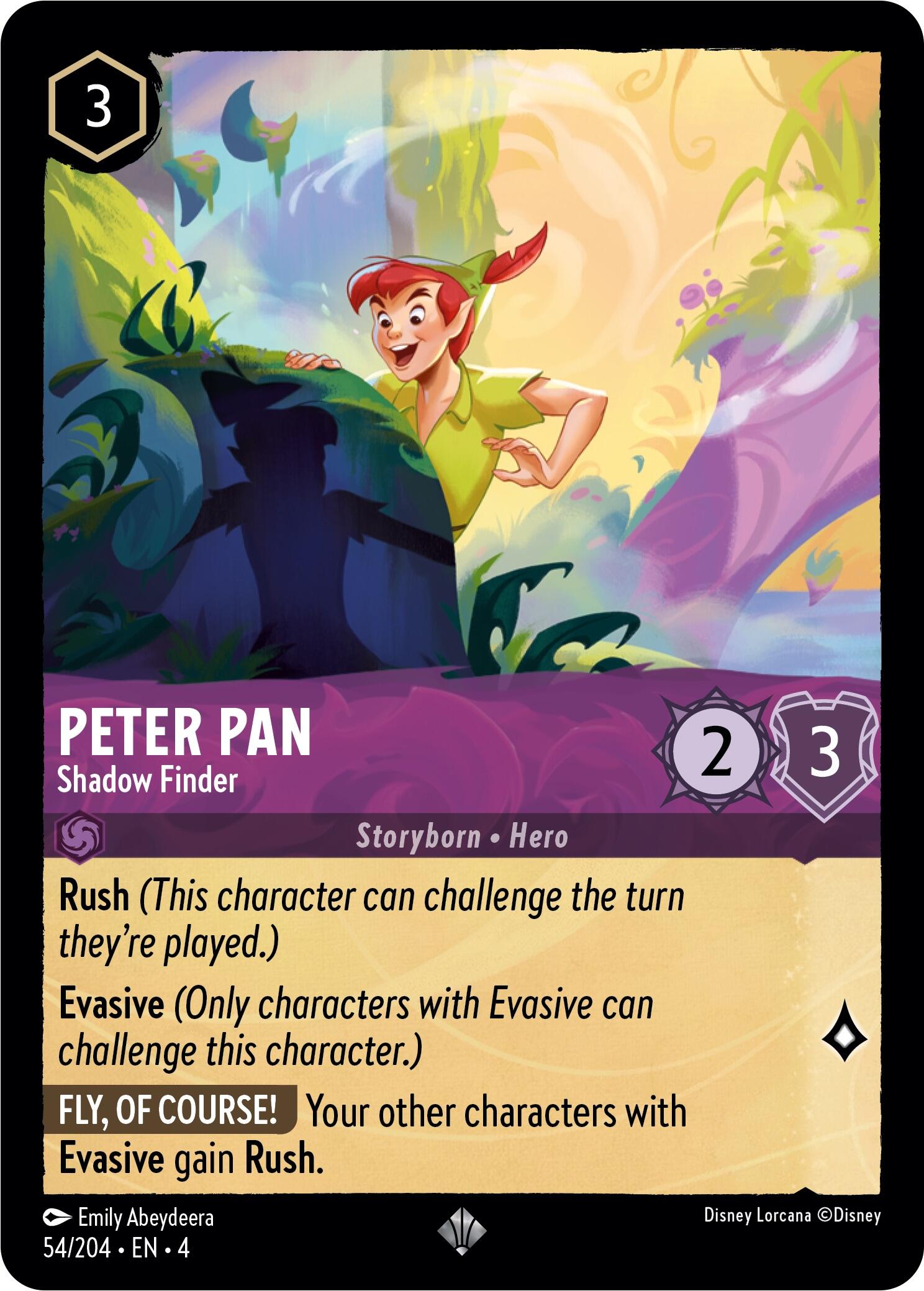 Peter Pan - Shadow Finder (54/204) [Ursula's Return] | Cards and Coasters CA