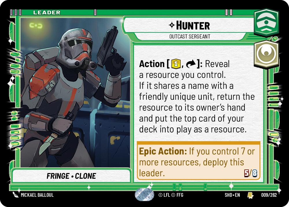 Hunter - Outcast Sergeant (009/262) (009/262) [Shadows of the Galaxy] | Cards and Coasters CA