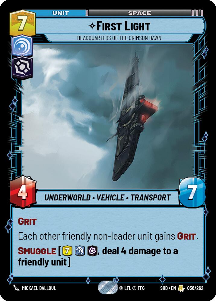 First Light - Headquarters of the Crimson Dawn (036/262) (036/262) [Shadows of the Galaxy] | Cards and Coasters CA