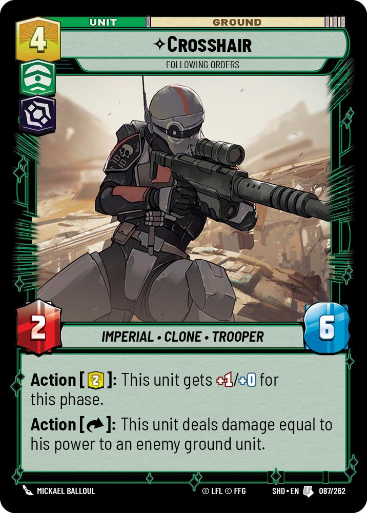 Crosshair - Following Orders (087/262) (087/262) [Shadows of the Galaxy] | Cards and Coasters CA