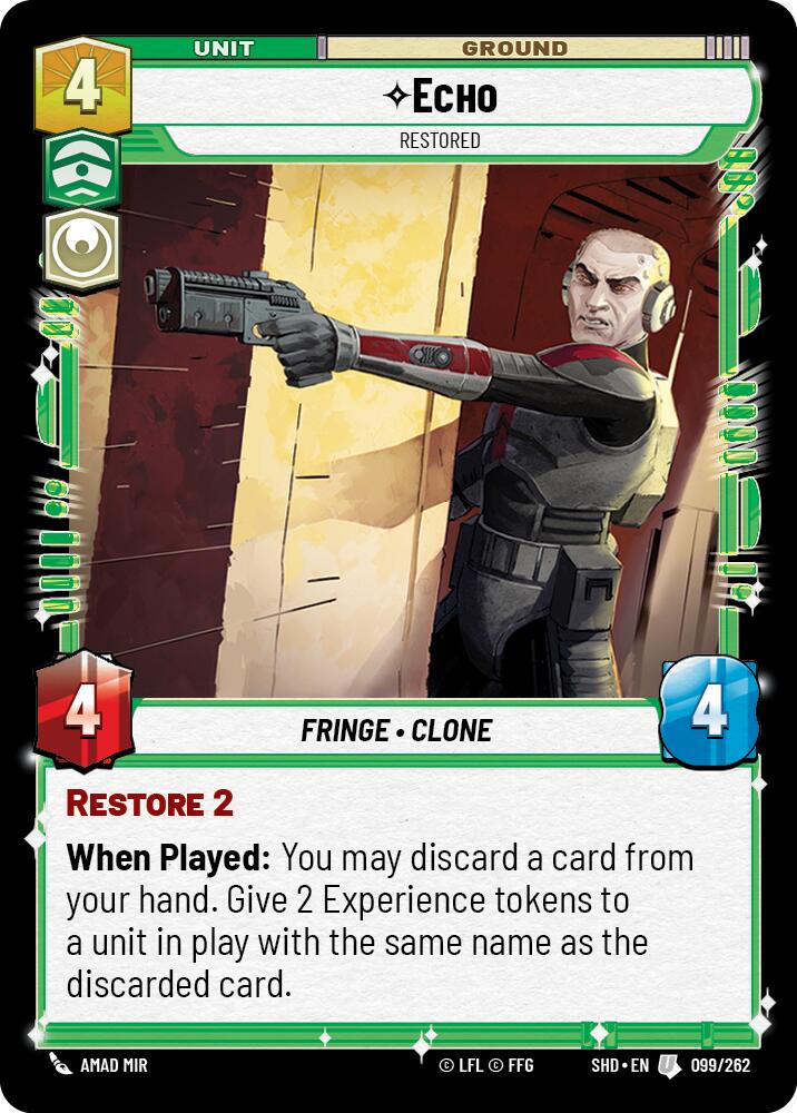 Echo - Restored (099/262) (099/262) [Shadows of the Galaxy] | Cards and Coasters CA