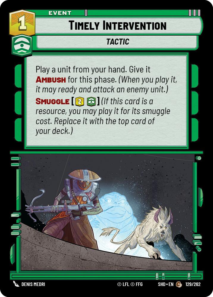 Timely Intervention (129/262) (129/262) [Shadows of the Galaxy] | Cards and Coasters CA