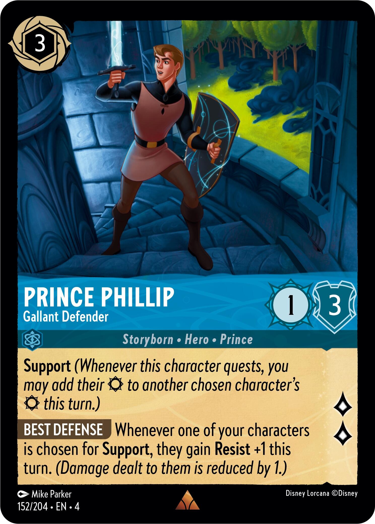 Prince Phillip - Gallant Defender (152/204) [Ursula's Return] | Cards and Coasters CA