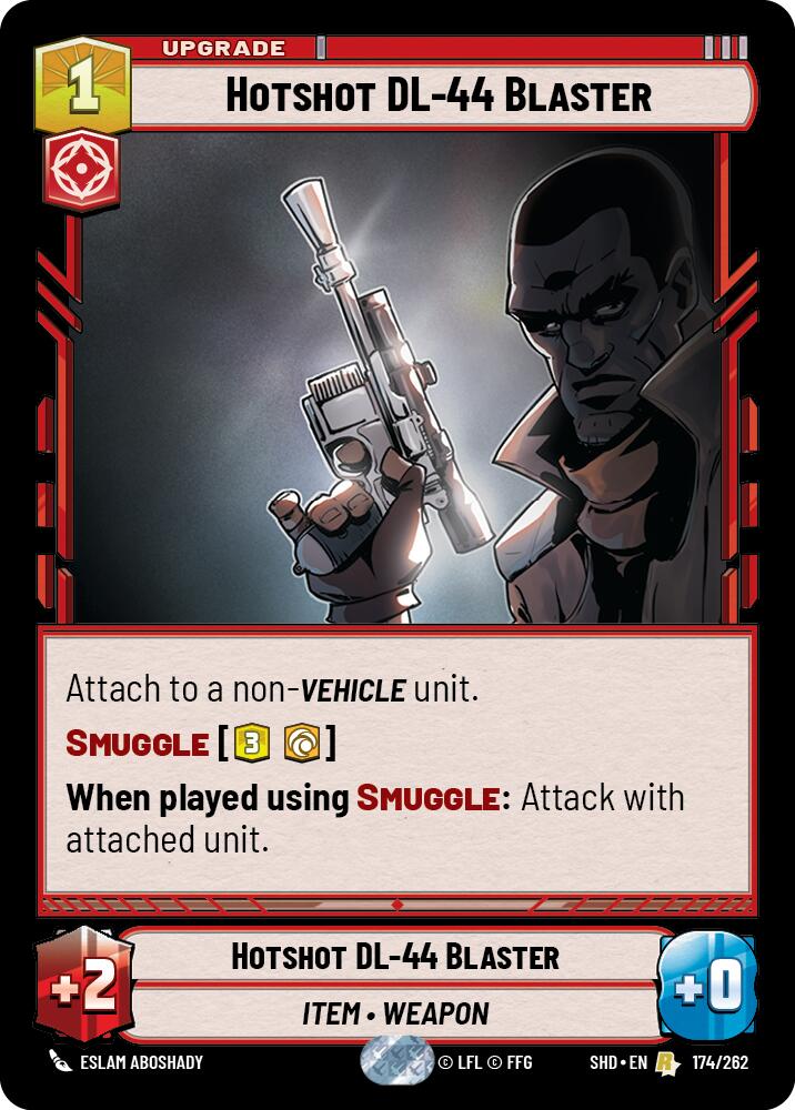 Hotshot DL-44 Blaster (174/262) (174/262) [Shadows of the Galaxy] | Cards and Coasters CA