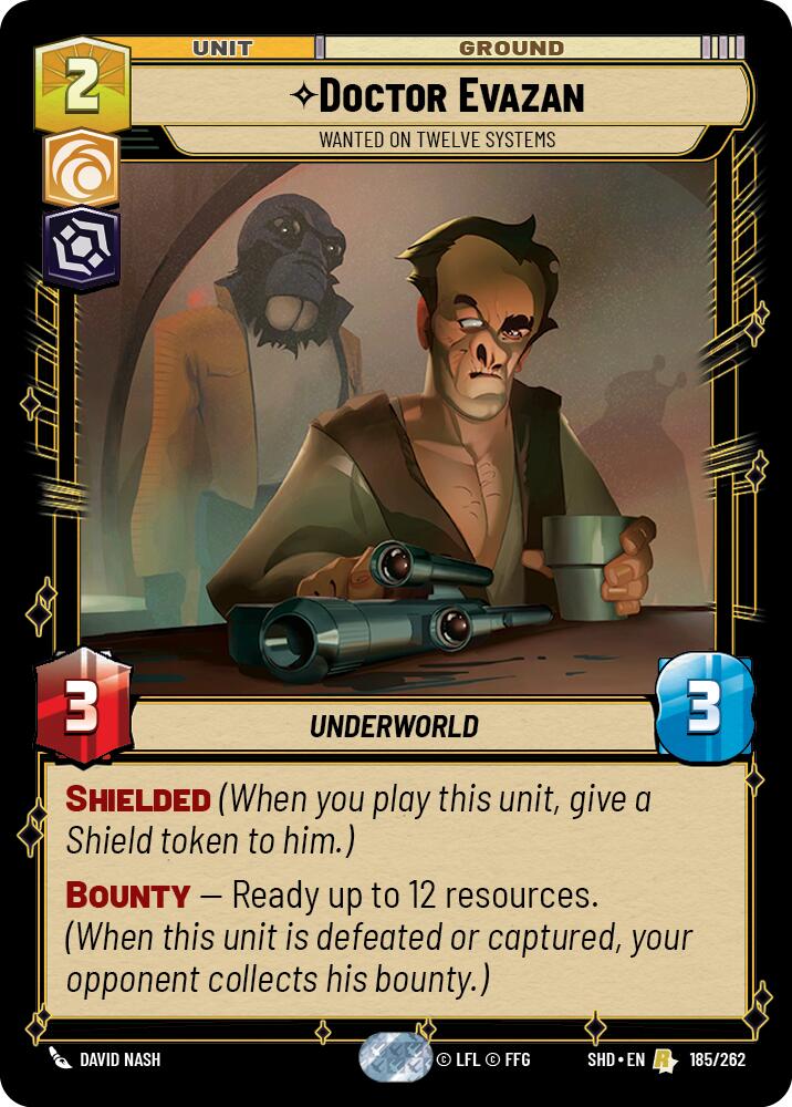 Doctor Evazan - Wanted on Twelve Systems (185/262) (185/262) [Shadows of the Galaxy] | Cards and Coasters CA