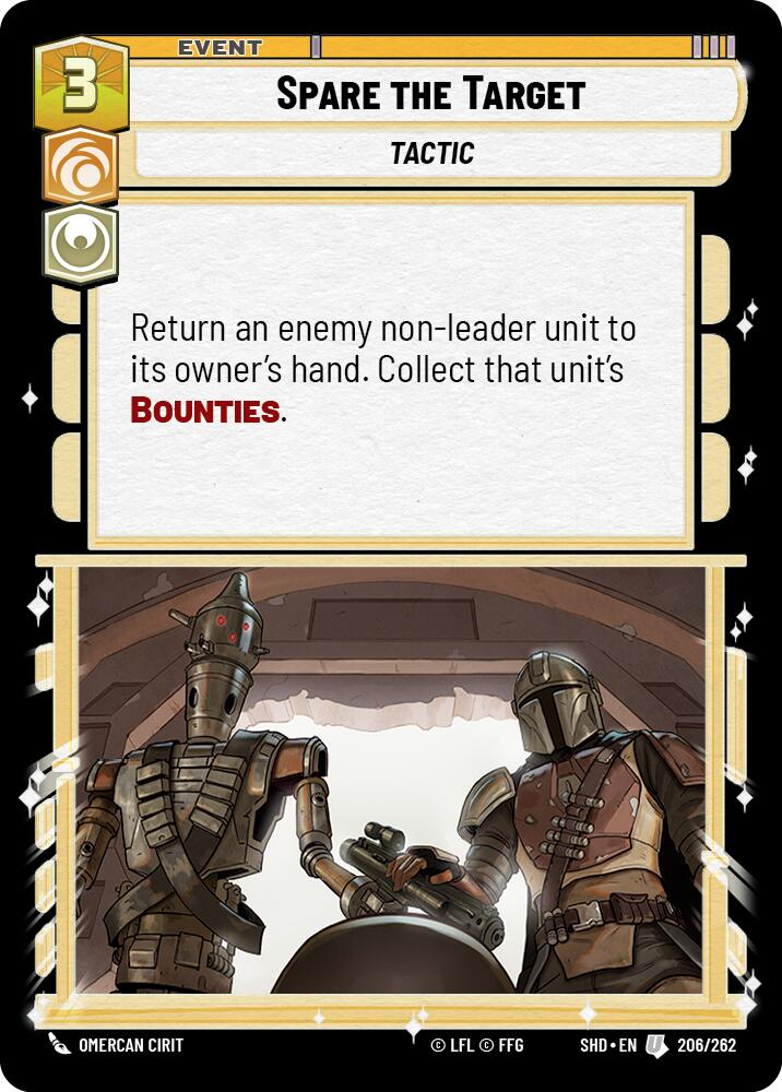 Spare the Target (206/262) (206/262) [Shadows of the Galaxy] | Cards and Coasters CA