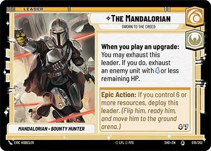 The Mandalorian - Sworn To The Creed (018/262) [Shadows of the Galaxy] | Cards and Coasters CA