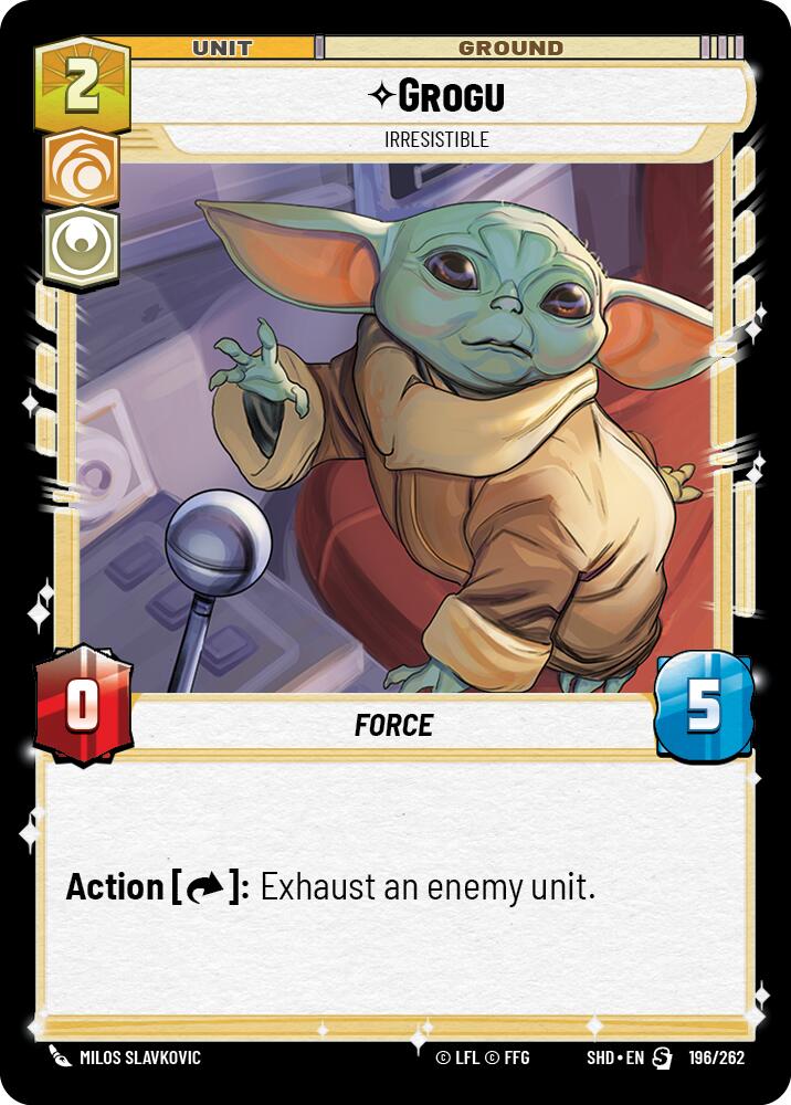 Grogu - Irresistible (196/262) (196/262) [Shadows of the Galaxy] | Cards and Coasters CA