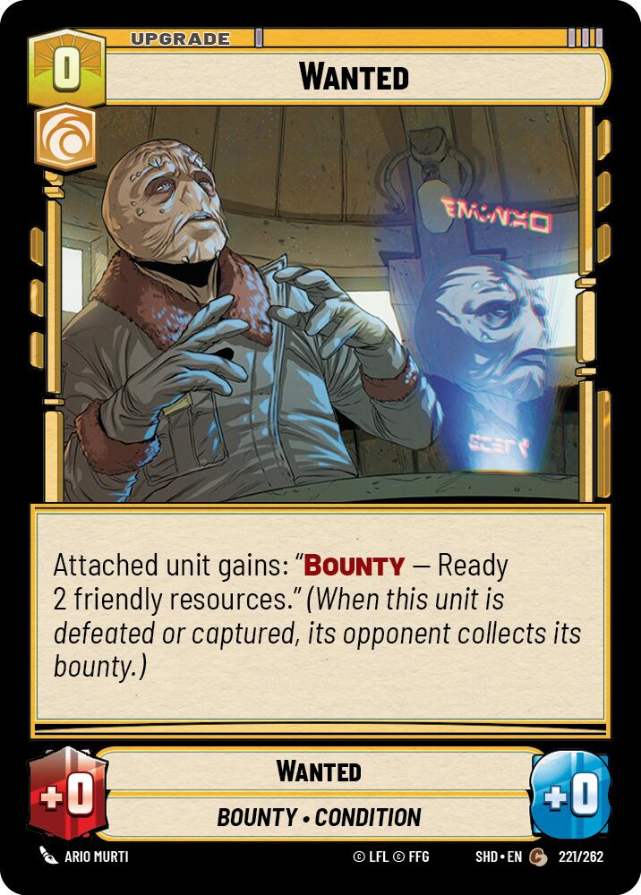 Wanted (221/262) (221/262) [Shadows of the Galaxy] | Cards and Coasters CA