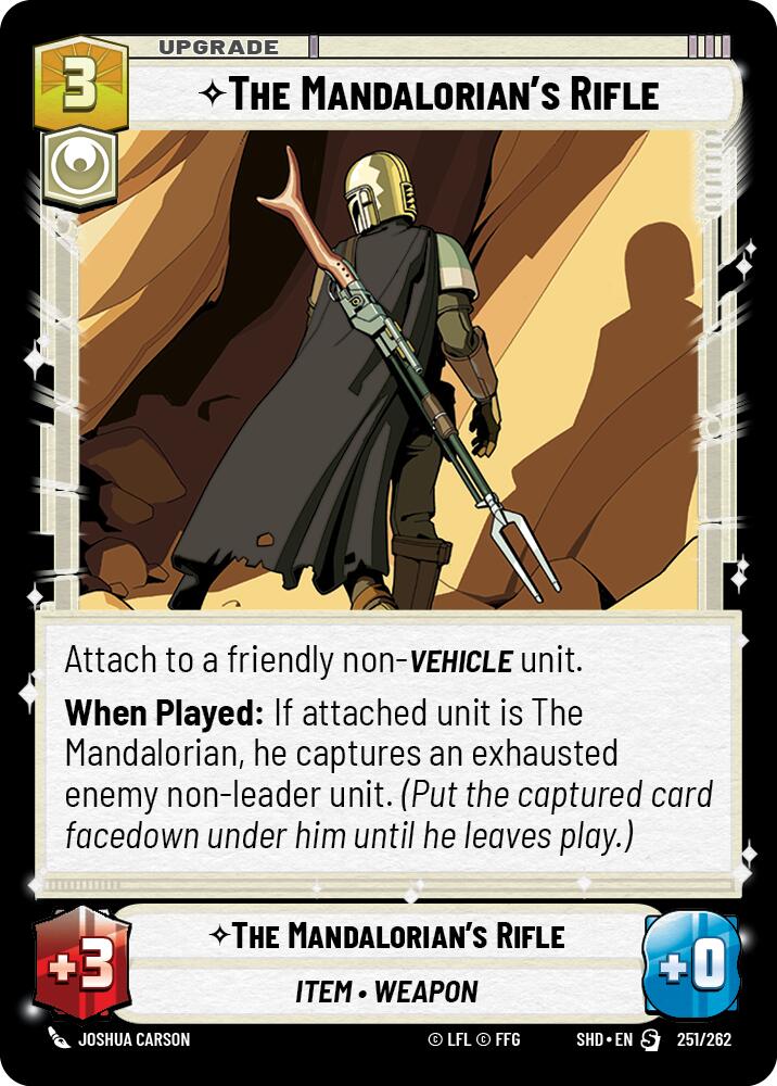The Mandalorian's Rifle (251/262) (251/262) [Shadows of the Galaxy] | Cards and Coasters CA